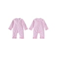 thumbnail image 2 of BemeyourBBs Newborn Baby Girl Pink One Piece Swimsuit Infant Girl Bathing Suit Flower Print Rash Guard Long Sleeve Zipper Ruffle Swimwear Summer Pool Beachwear, 2 of 9