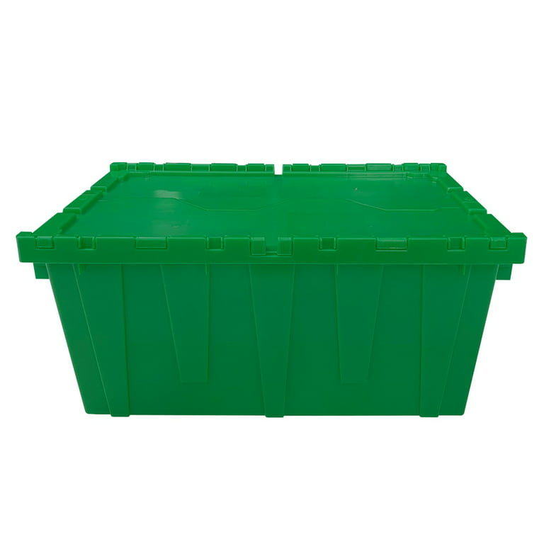 Plastic Shipping/Storage Tote With/Attached Lid
