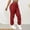 Red, variant on Juslio Cargo Pants for Women Casual Ruched Bottom Cargo Pants Comfortable High Waist High Elastic Straight Pants
