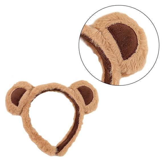 Sinyiin Bear Headbands Halloween Cartoon Hairbands Plush Hair Hoop Headbands Cosplay Party Hair Accessory for Party