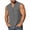 Gray, variant on Antinious Men Solid Sleeveless Crewneck Summer Pocket Curved Hem Tank Tops