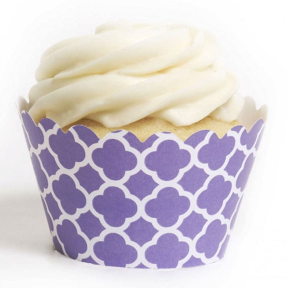 Dress My Cupcake Lavender Spanish Tile Cupcake Wrappers, Set of 12