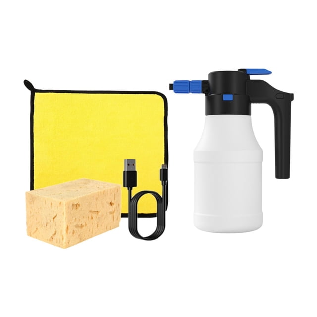 Pulverizador de agua de espuma eléctrica con esponja de de limpieza, señor de plantas automáticas para lavado de automóviles, detalles, jardín,