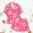 thumbnail image 4 of Ensemble de Pyjama Garçon Imprimé Manches Courtes Filles Pyjama Boutonné Ensemble de Pyjamas Mode pour Filles Pyjamas de Noël pour Filles Garçons Mode Filles, 4 of 5