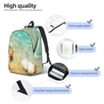thumbnail image 5 of Daiia Starfish And Seashell On The Beach Vintage Canvas Backpack for Men and Women ,Hiking Backpack,Travel Laptop Bag for School,Large Capacity Backpack-, 5 of 8