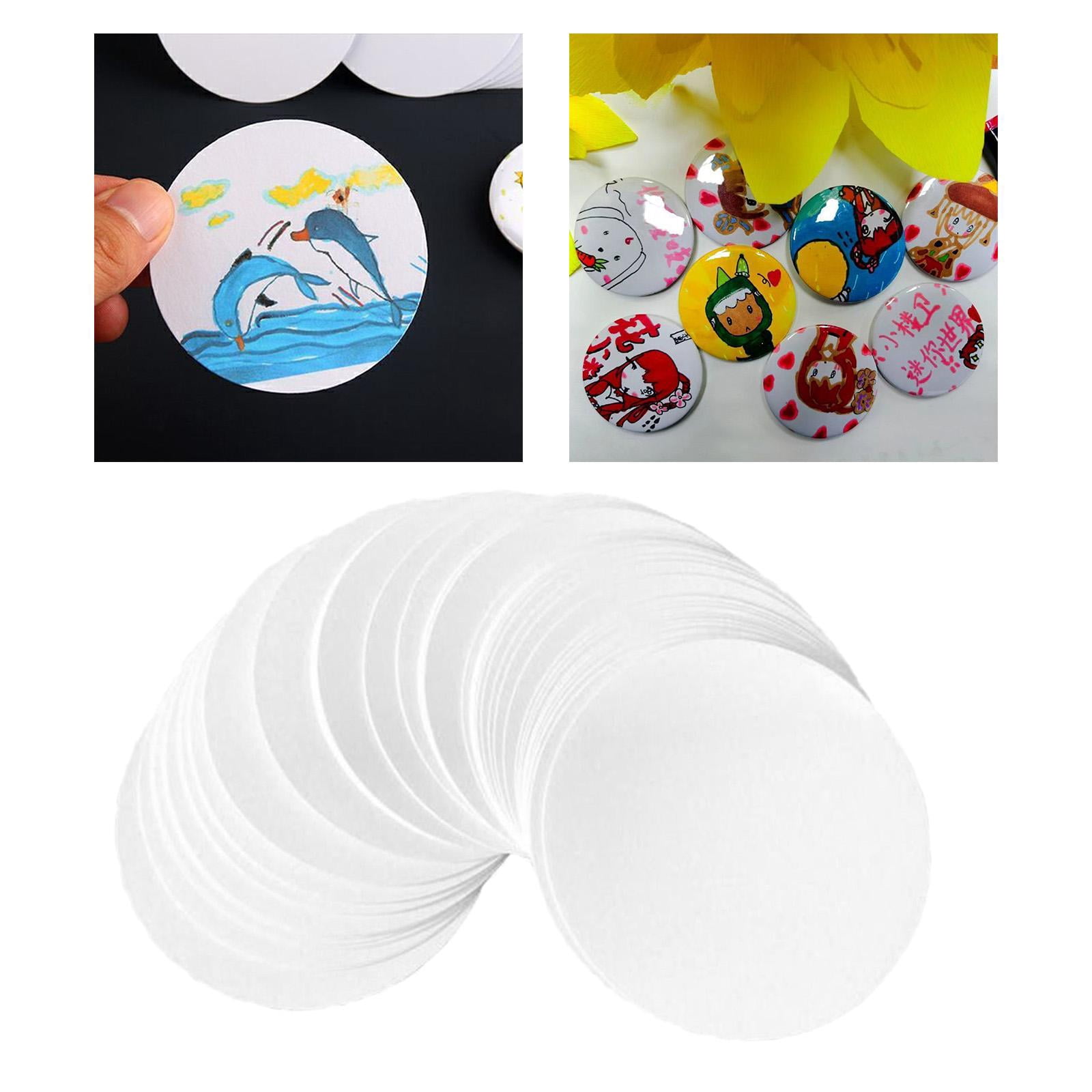 Tachiuwa 3x100Pcs 54mm/70mm/86mm Blank Button Components Badge Paper for Crafts 54mm
