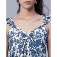thumbnail image 5 of Moomaya Women Printed Ruffled Short Sleeves Top, Sweetheart Neck, Vacation Top, 5 of 8