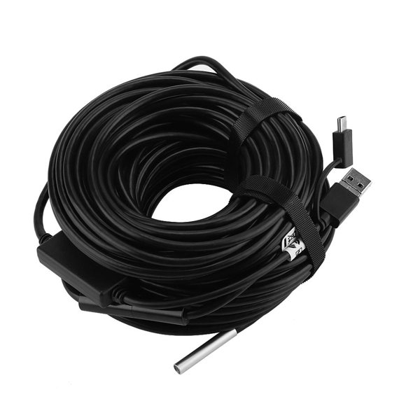 Greensen 1pc 20-Meter 5.5mm USB Endoscope with 720P Waterproof Camera for Pipe Car Inspection,USB Endoscope, Flexible Endoscope