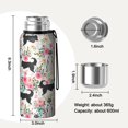 thumbnail image 7 of 20 Oz Husky Dog Flower Floral Coffee Tumbler Double Wall Insulated Stainless Steel Water Bottle | Metal Reusable Thermoses Flask with Cup Cap | Leak & Sweat Proof with Anti-Dust Lid, 7 of 7
