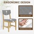 thumbnail image 6 of Harper & Bright Designs Rustic Wood Dining Table Set for 4, 5 Pieces Rectangular Table Set with Upholstered Chairs for Small Space Kitchen, Natural, 6 of 12