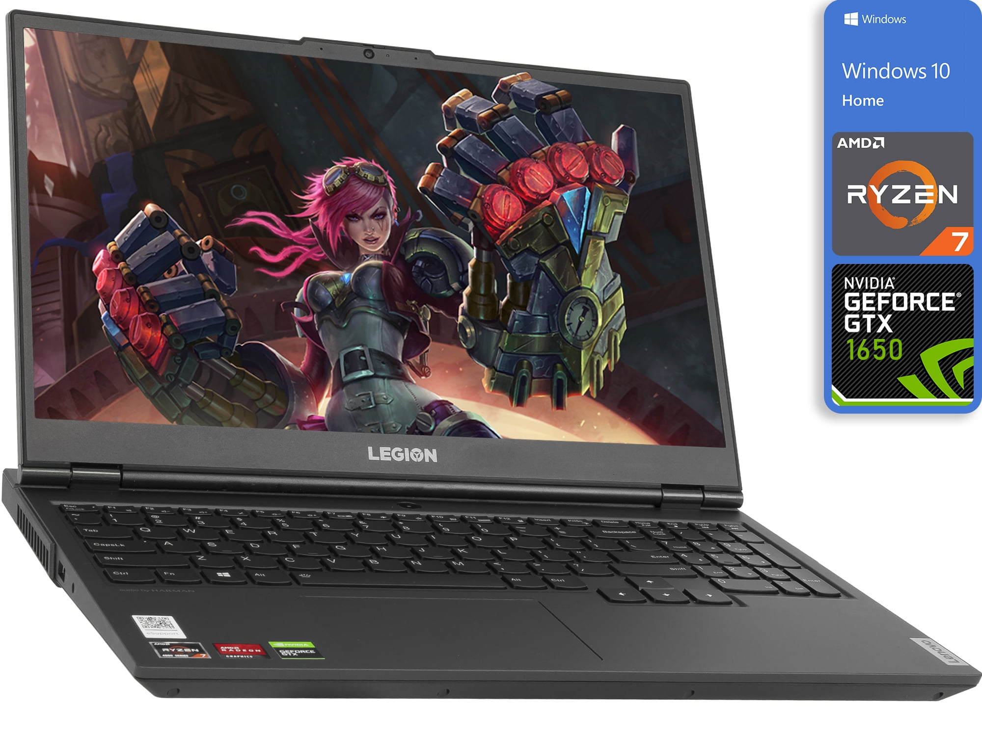 AMD Ryzen 7-4800H Octa-core Lenovo Legion 5 15.6 Gaming Laptop 120Hz AMD Ryzen 7-4800H 8GB RAM 512GB SSD GTX 1650 4GB 120Hz Refresh Rate NVIDIA GeForce GTX 1650 4GB GDDR6 Legion Ultimate 