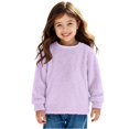 thumbnail image 2 of Ruyang Fleece Sweatshirts for Teen Girls Fall Winter Thermal Shirts Long Sleeve Crewneck Oversized Soft Pullover Top, 2 of 9