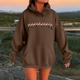 thumbnail image 2 of WILLBEST Sudadera para Mujer, Estilo Casual de Invierno, con Estampado Navideño Del Alfabeto, Cordón Ajustable, Bolsillo y Manga Larga, Estilo Deportivo, con Capucha, Modelo 1446 Mediana, 2 of 4