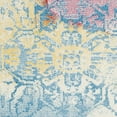 thumbnail image 6 of SAFAVIEH Watercolor Beatrice Abstract Colorful Rug, Light Blue/Light Yellow, 6'7" Square, 6 of 7
