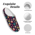 thumbnail image 5 of Fotbe Cute Animal Pattern Women's Fuzzy Curly Fur Memory Foam Loafer Slippers Indoor Outdoor Slippers Winter Home Shoes-44/45, 5 of 7