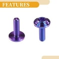 thumbnail image 7 of 1 Set 1/4" M6 Universal Car Anti Theft License Plate Screws Car Frame Holder with 4 Washers Deep Purple, 7 of 7