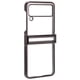 thumbnail image 1 of Funda plegable para teléfono, PC galvanizada a prueba de golpes, parte trasera transparente, moda para Samsung Galaxy Z Flip 3, color negro, 1 of 10