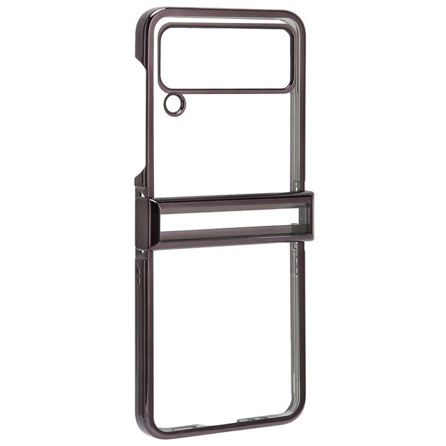 Cubierta plegable para teléfono, PC galvanizada a prueba de golpes, parte trasera transparente, moda para Samsung Galaxy Z Flip 3