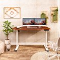 thumbnail image 1 of FlexiSpot Home Office Electric Height Adjustable Standing Desk 48" x 30" Memory Programmable Presets Computer Desk (White Frame+ White Top), 1 of 6