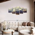 thumbnail image 2 of Elephant Stock Rocky Mountains Wall Art - Horizontal Multi Panel Canvas - Living Room Wall Decor - Nature Multi Panel - Brown And Beige Decor - 74" x 34", 2 of 4