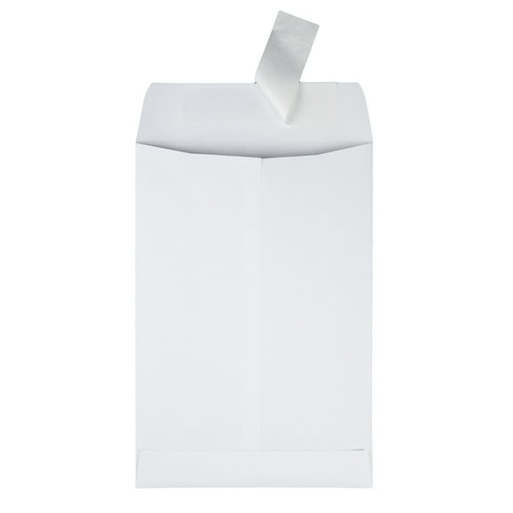 Quality Park Redi Strip Catalog Envelope 6 1/2 x 9 1/2 White 100/Box 44334