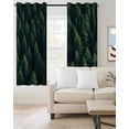 thumbnail image 3 of Blackout Curtains for Bedroom, Green Forest Room Darkening Window Drapes for Living Room, Modern Pine Trees Mysterious Art Thermal Insulated Grommet Curtains, 42x63 inch, 2 Panels, 3 of 9