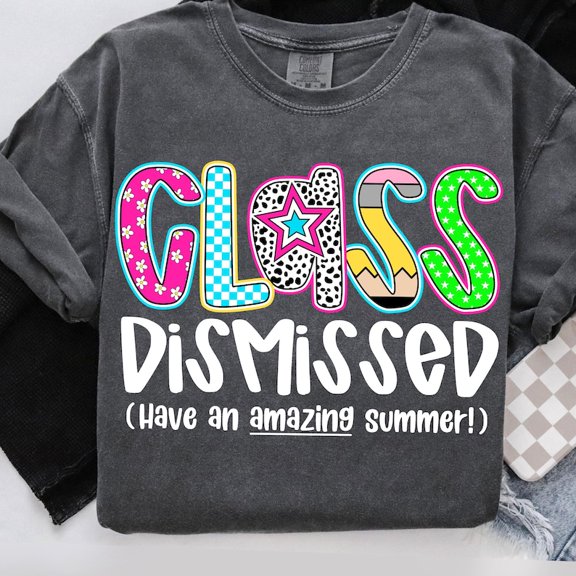 Class Dismissed T-Shirt, Last Day of School Teacher Tee, Summer Break Graphic Shirt, Preppy End of School Year Shirt, Teacher Gift T-Shirt