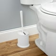 thumbnail image 5 of Bath Bliss 2 Pack Self Closing Lid Toilet Brush with Rim Scrubber, White, 5 of 8