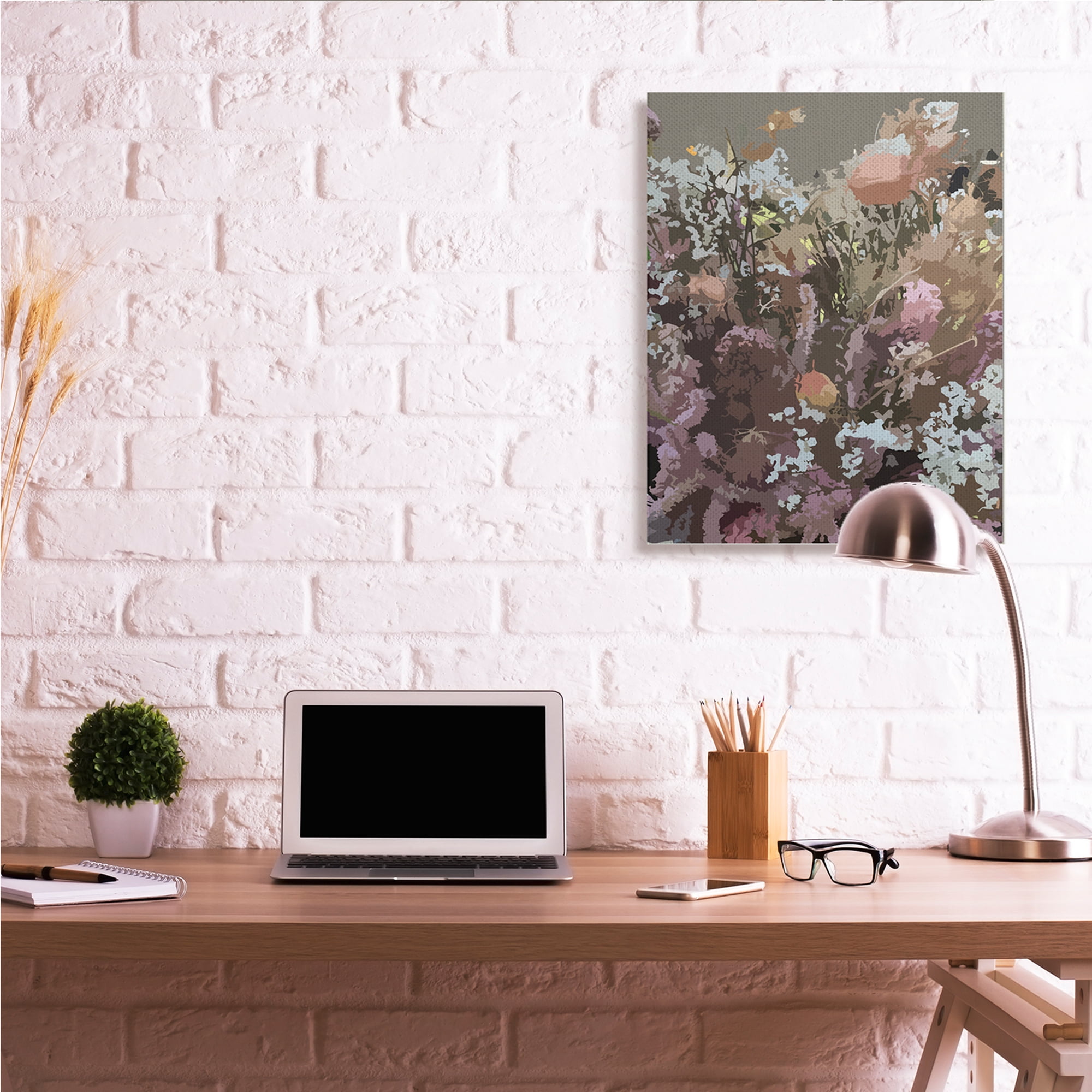 Stupell Industries Soft Line Dried Flowers Tuscan Inspired Florals,30 x 40,Designed by Hannah Heemsbergen