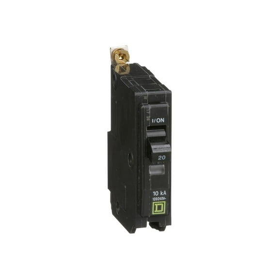 Square D Circuit Breaker,20A,Bolt On,120/240V,1P QOB120