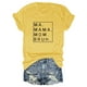 thumbnail image 1 of Camiseta holgada de manga corta con estampado de letras MA Mama Mom Bruh: estampado de letras moderno, cómoda y casual., 1 of 3