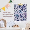 thumbnail image 7 of 12.5"x9" Purple Butterfly Clipboards, Standard A4 Letter Size Nursing Clipboard with Low Profile Metal Clip Decorative Clip Board for Office Supplies,Silver, 7 of 7