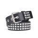 thumbnail image 2 of Nvzi Cinturón punk, cinturón de jeans con cuentas estilo gótico piramidal para hombres y mujeres (negro), 2 of 5