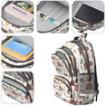 thumbnail image 4 of Tractor and Barns White Pattern Backpack for School, Cute School Bag with Adjustable Shoulder Straps and Padded Back, 16.9"x12.6"x5.9", 4 of 5
