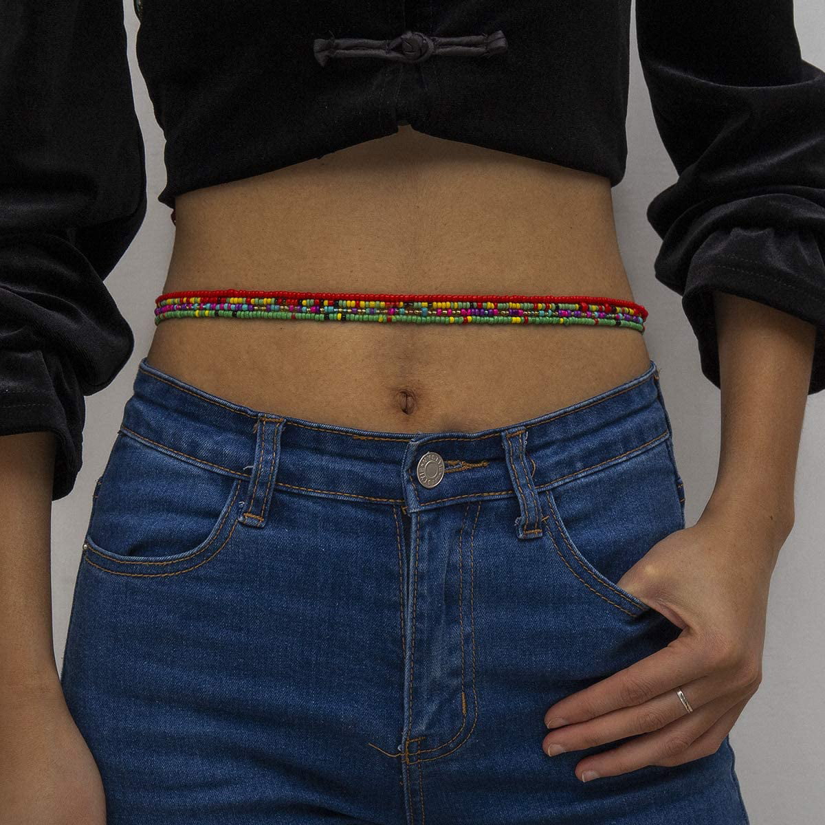 Waist Beads for Weight Loss Stretchy African Waist Beads for Women Belly  Beads Chain Plus Size with String and Charms