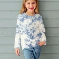 thumbnail image 2 of Zwiiyzr 3-14Y Boys Girls Fall Clothes Long Sleeve Pullover Tops Cute Tie-Dye Prints Shirts Crewnecks Tops Dressy Casual Kids Sweatshirts Multicolor, 2 of 5