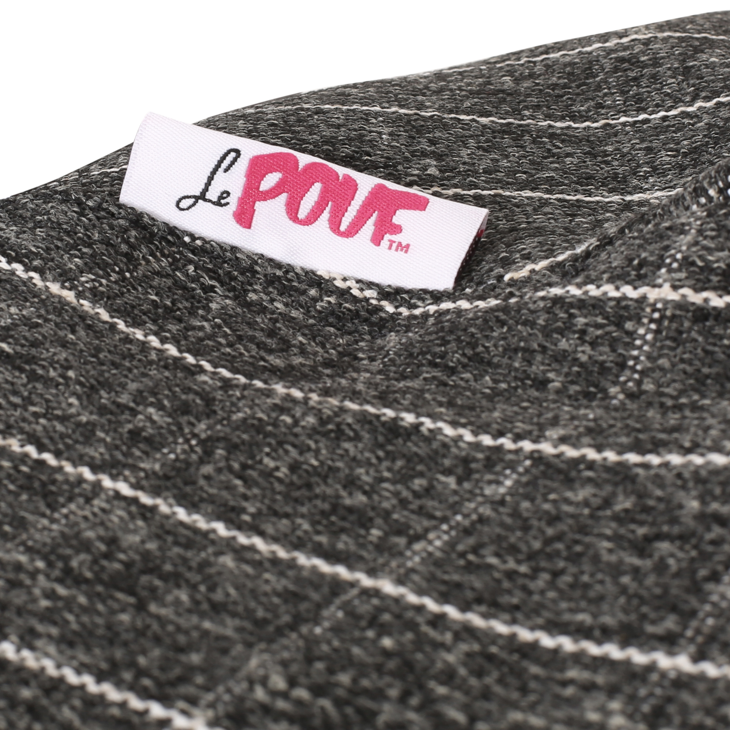 Noble House Richards 5 Foot Fabric Bean Bag, Checkered Black and White