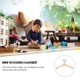 thumbnail image 3 of 30 Pcs Dollhouse Hanger Coat Hangers Kids Toy Wooden Doll Hanger Baby Hangers Miniature Furniture Tiny Furniture Child, 3 of 6