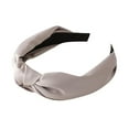 thumbnail image 1 of Diadema de raso de color liso con lazo para mujer: moda y funcionalidad, 1 of 2