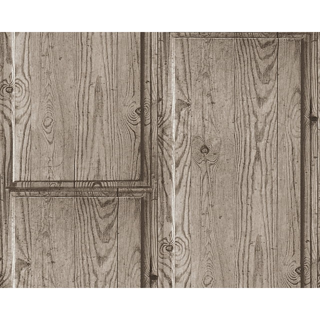 DecoWorld 2 - Natural Brown, Grey Wallpaper Roll, Modern Wall Decor Accent