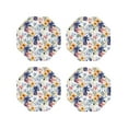 thumbnail image 1 of Easygdp sous-Verres Fleurs de Lys Ou Cuir Ensemble de 4 sous-Verres, Antidérapants, Résistants à la Chaleur pour Maison, Bureau, Cuisine (Rond, Carré, Octogone, Hexagone)-Octogone, 1 of 6