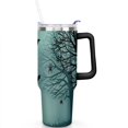 thumbnail image 2 of Halloween Pumpkin 40 oz Coffee Tumbler with Handle Double Wall Coffee Travel Mug Modern Tumbler for Spring Summer Birthday Christmas, 2 of 7
