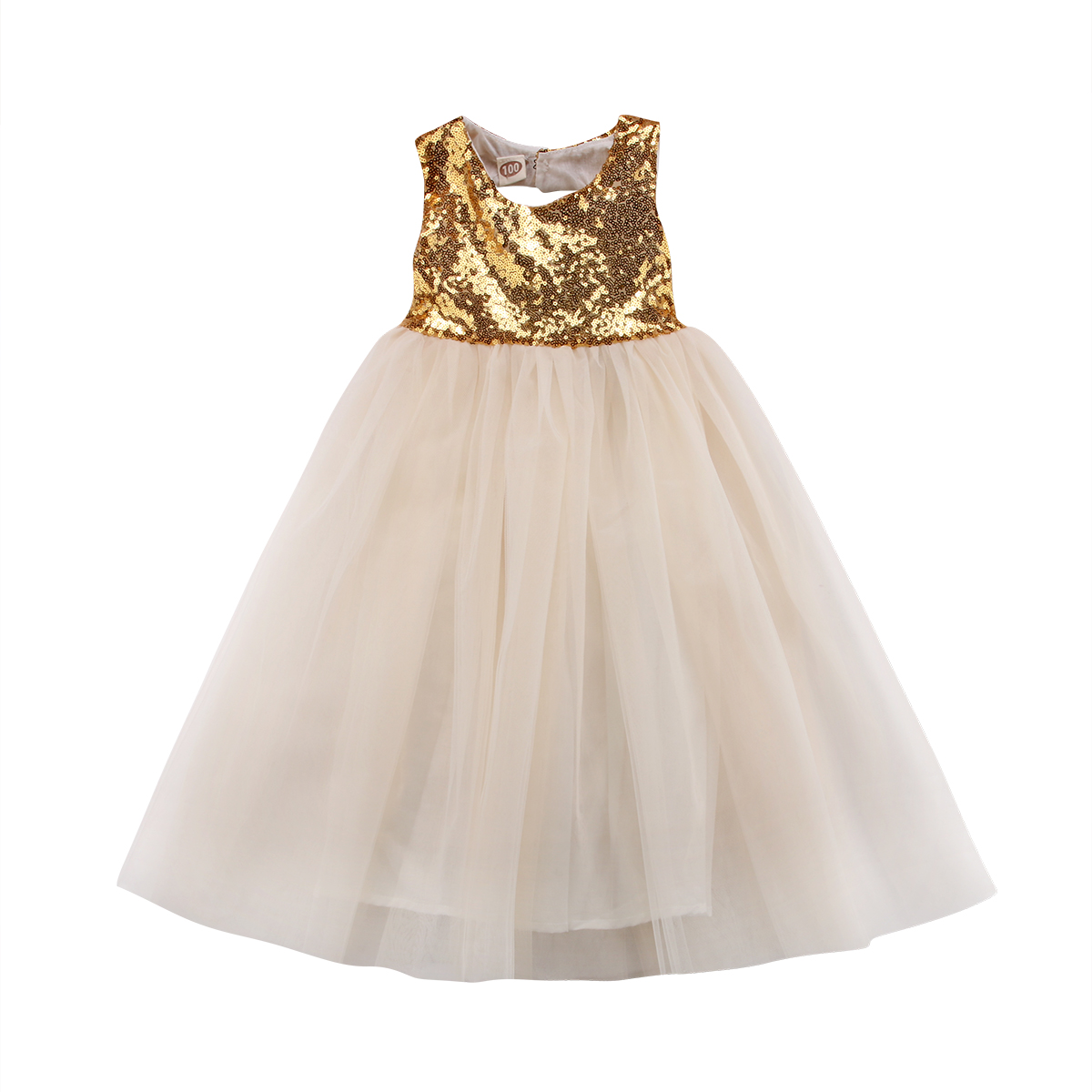 Imcute Little Girls Kids Sleeveless Sequin Princess Tutu Tulle Dress