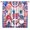 Abstract American Flag Gnome, variant on Semi Sheer Curtains Panels, 4th of July Blue Truck Gnome Rod Pocket Top Voile Window Treatments Drapes for Living Room Bedroom Kitchen, 2 Panels 52x84 in Flag Star Stripe Wood Plank