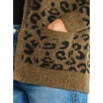 thumbnail image 4 of Time and Tru Women's Fuzzy Cardigan Sweater, Lightweight, Sizes XS-XXXL, 4 of 5