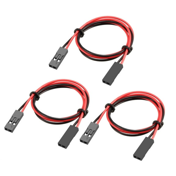 10pcs Female to Female 2P Jumper Wire 2.54mm Pitch Ribbon Cable DIY 31cm Long