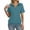 Dark Blue #014, variant on Polo Shirts for Women V Neck Collared Dressy Blouses Short Sleeve Banded Bottom Casual Tops Pink S