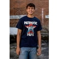 thumbnail image 4 of USA American Patriotic Papa Smurf Men Big & Tall Graphic Tee Brisco Brands 3X, 4 of 5