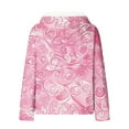 thumbnail image 4 of QATAINLAV Womens Fall Fashion 2025 Waffle Knit Hoodies with Pocket Casual Drawstring Hooded Sweatshirts Vintage Printed Long Sleeve Pullover Tops Gifts for Mom Pink S, 4 of 7