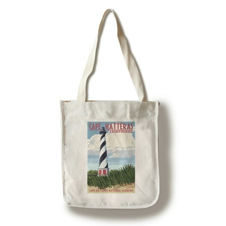North Carolina State Wolfpack Purse (Outer Banks, North Carolina - Cape Hatteras Lighthouse - Lantern Press Artwork (100% Cotton Tote Bag -)